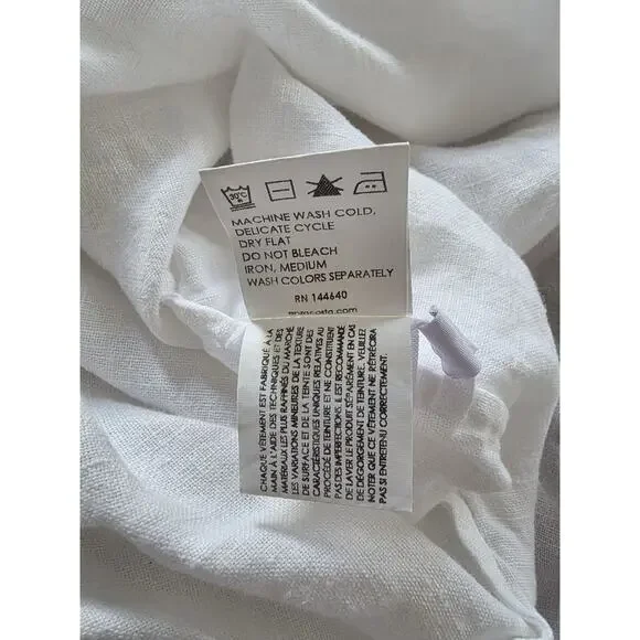 Enza Costa X REVOLVE Linen Maxi Shirt Dress in White Large A001826